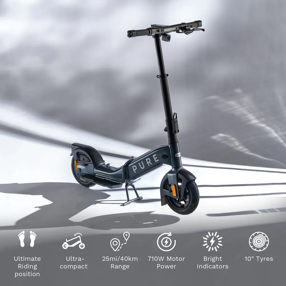 Pure Advance Flex - el-scooter, Platinum SIlver