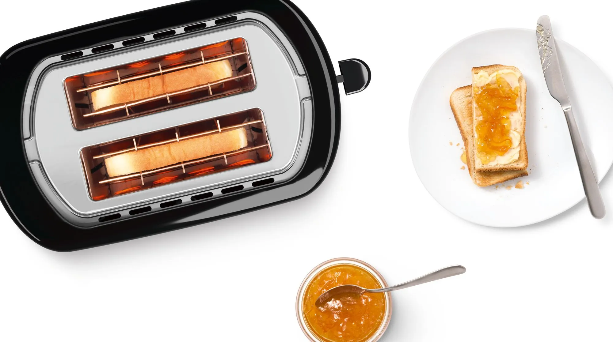 Bosch compact toaster TAT7403&nbsp;(black / stainless steel)