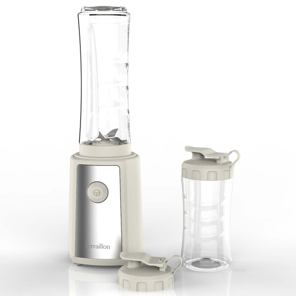 Terraillon Sunrise 300W 0.6L Portable Blender, Cream