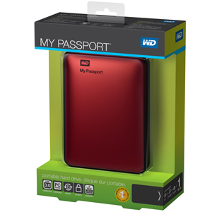 WD My Passport WDBKXH5000ARD - Kiintolevyasema - 500 Gt - ulkoinen - USB 3.0 - punainen
