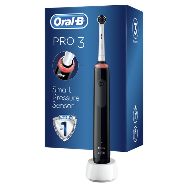 ORAL-B S&Auml;HK&Ouml;HAMMASHARJA PRO3 PRO3000 BLACK. Pro 3 -s&auml;hk&ouml;hammasharjan sulavalinjainen varsi auttaa sinua harjaamaan hammasl&auml;&auml;k&auml;reiden suosittelemalla tavalla. Ha
