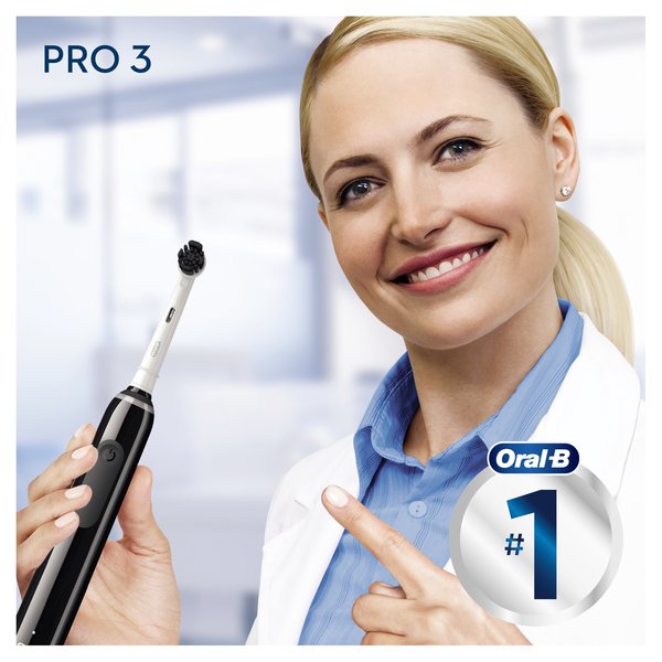 ORAL-B S&Auml;HK&Ouml;HAMMASHARJA PRO3 PRO3000 BLACK. Pro 3 -s&auml;hk&ouml;hammasharjan sulavalinjainen varsi auttaa sinua harjaamaan hammasl&auml;&auml;k&auml;reiden suosittelemalla tavalla. Ha
