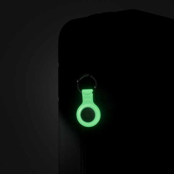 Epico Silicone Full Back Case | AirTag (1.-2. gen) | Transparent | Robust Metal Ring