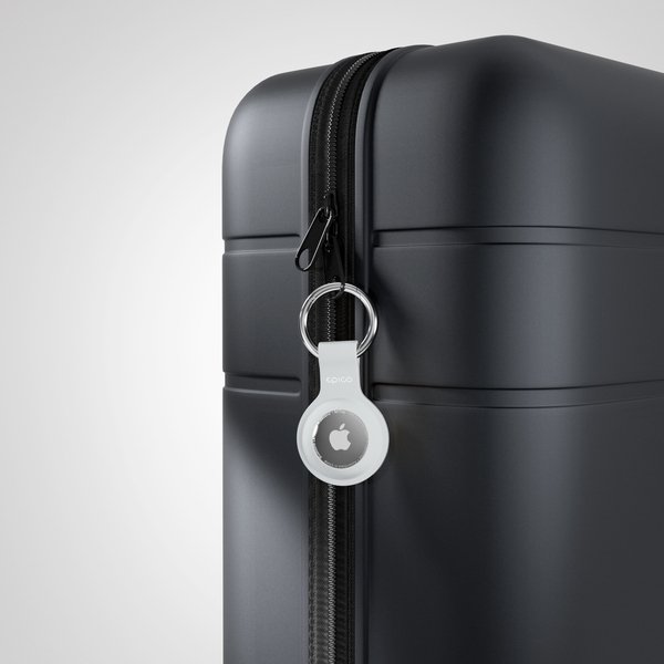 Epico Silicone Full Back Case | AirTag (1.-2. gen) | Transparent | Robust Metal Ring