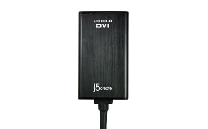 j5 create JUA330U, USB 3.0 - DVI-sovitin, DVI/HDMI/VGA, musta