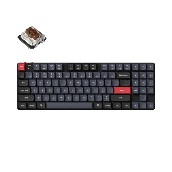 Keychron K13 Pro, QMK/VIA, RGB, Aluminium, Hot Swap 80%, Gateron G Pro Brown -langaton n&auml;pp&auml;imist&ouml;