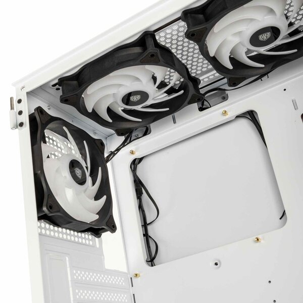 Kolink Observatory HF Mesh ARGB Midi-Tower Case with window, with RGB lighting, White