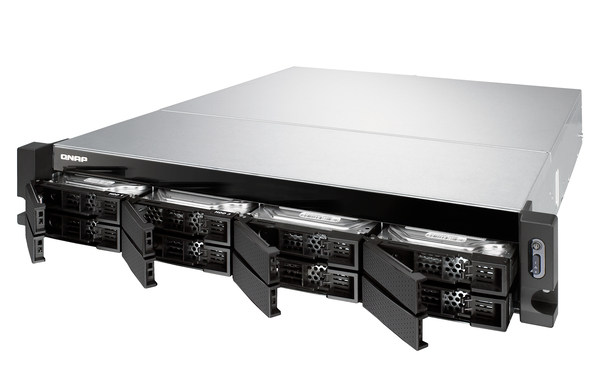 QNAP TS-873U-RP-8G 8-bay rackmount NAS AMD RX-421ND 4-core 2.1GHz up to 3.4GHz 8GB DDR4 RAM (max 64GB) 2 x M.2 22802260 SATA 6Gbs 4x
