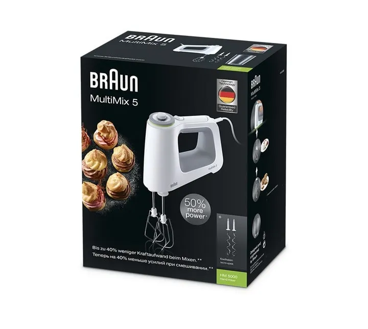 Braun MultiMix 5 HM 5000 WH 700 W elvisp, gr&aring;, vit