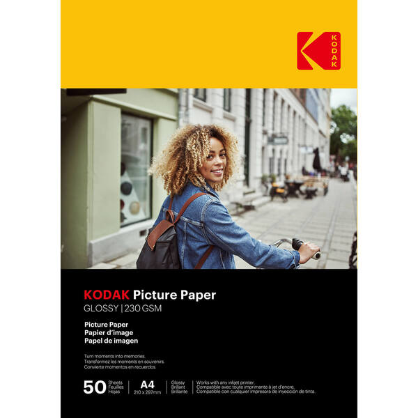 KODAK 21x29,7cm Glossy Photo Paper 230g/m² 50 Sheets