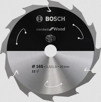 Bosch circular saw blade SfW 165x20 / 16x1.5 / 1.0x12T - 2608837684