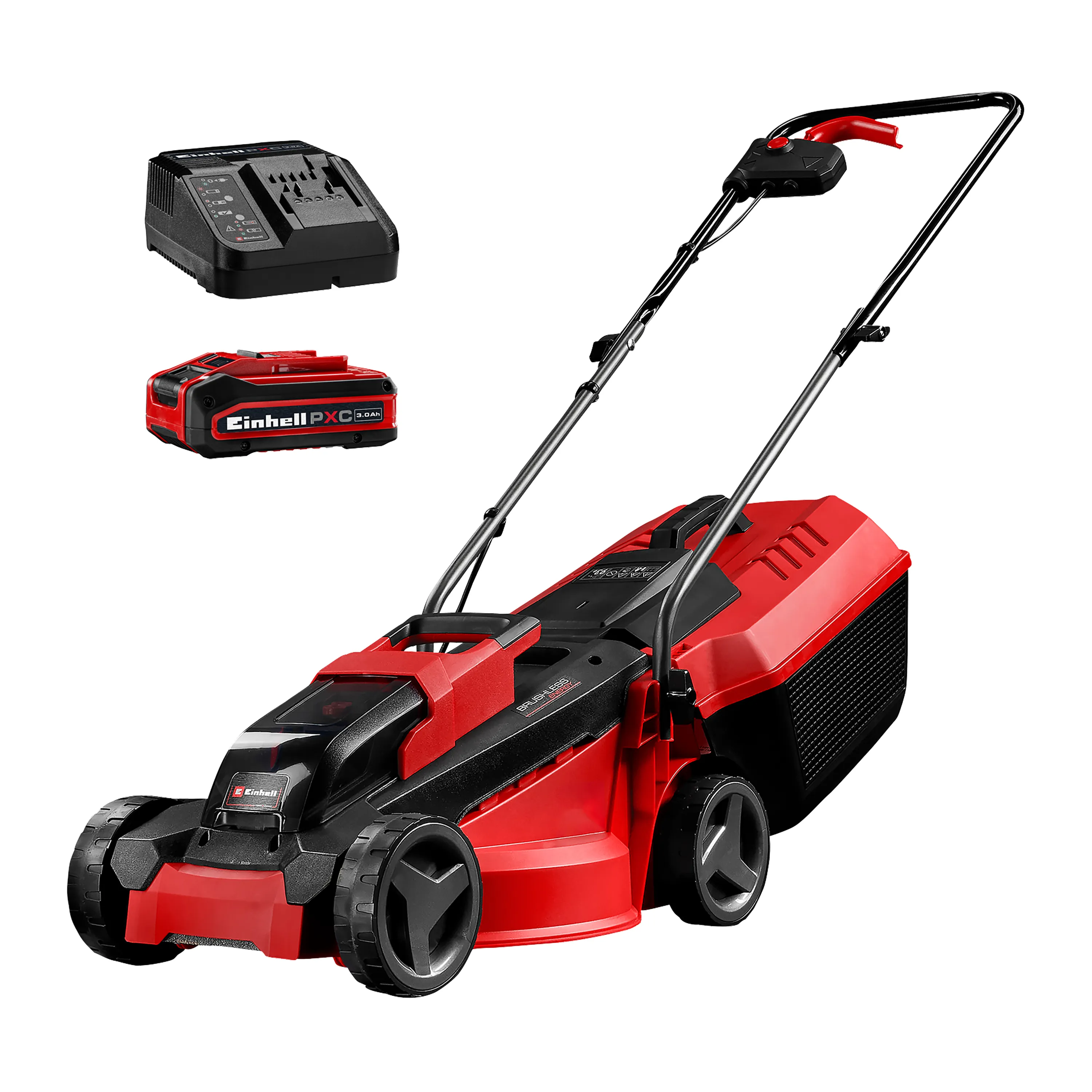 Einhell GE-CM 18/30 Li borstl&ouml;s batteridriven gr&auml;sklippare, 30 cm, 18 V, 1x3,0 Ah
