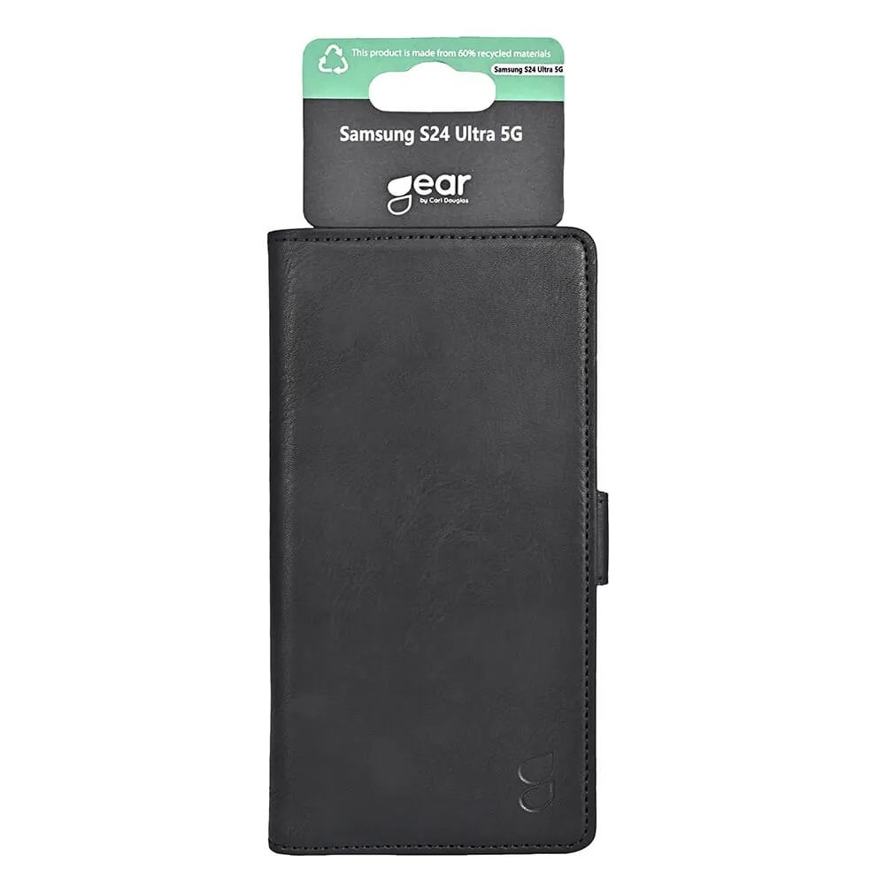 GEAR Wallet, Galaxy S24 Ultra -lompakkokotelo, Musta