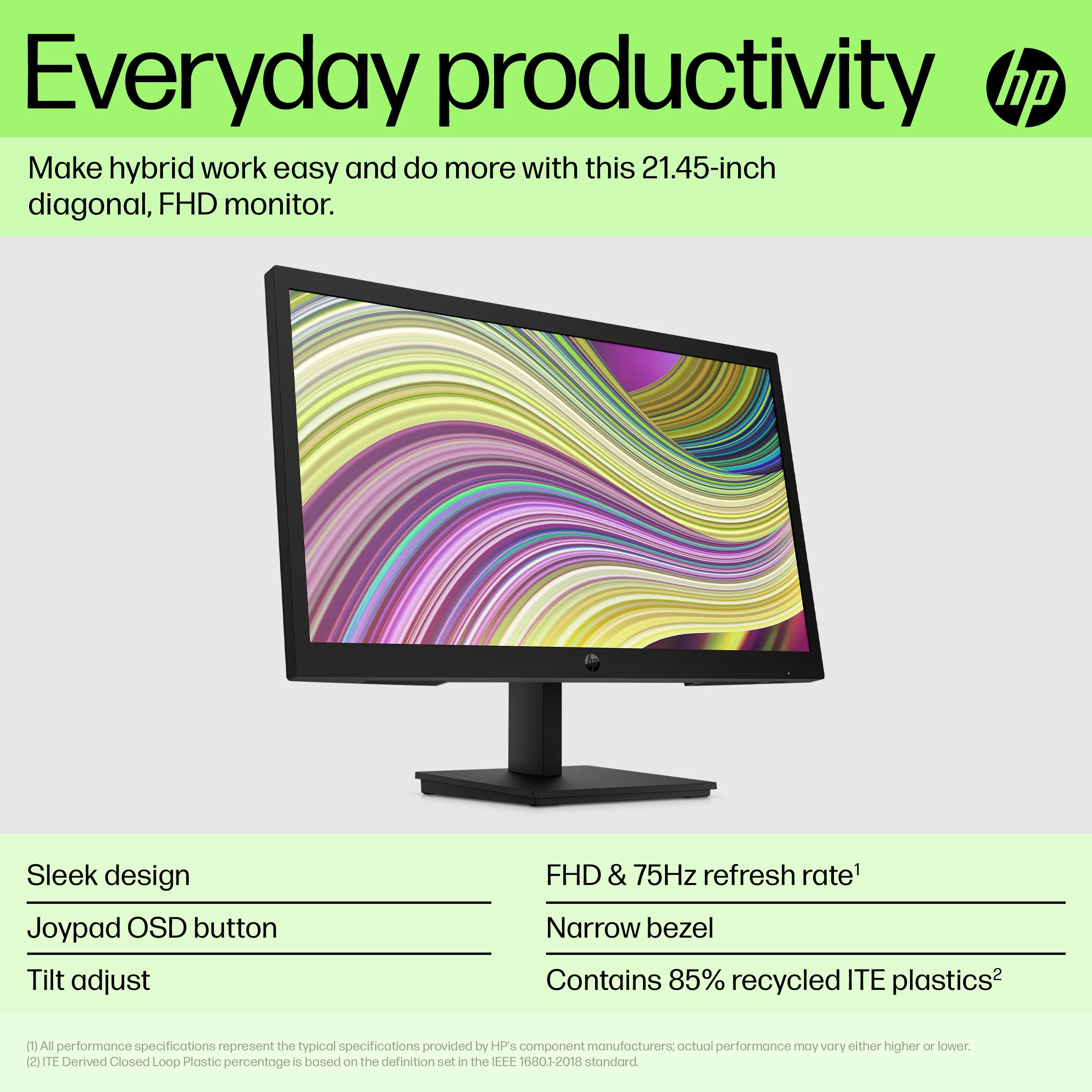 HP P22v G5 21.45" Full HD, LCD Monitor