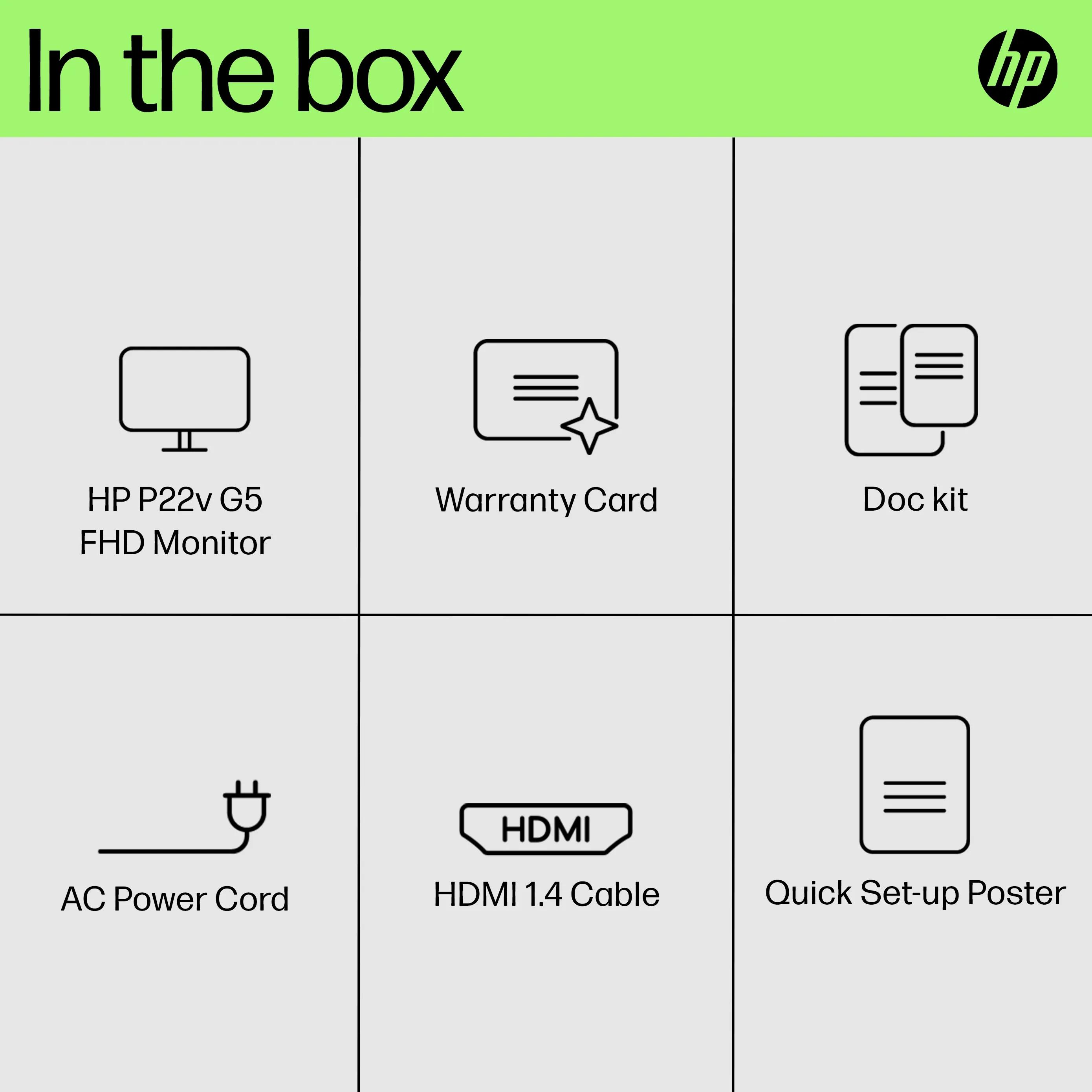 HP P22v G5 21.45" Full HD, LCD Monitor