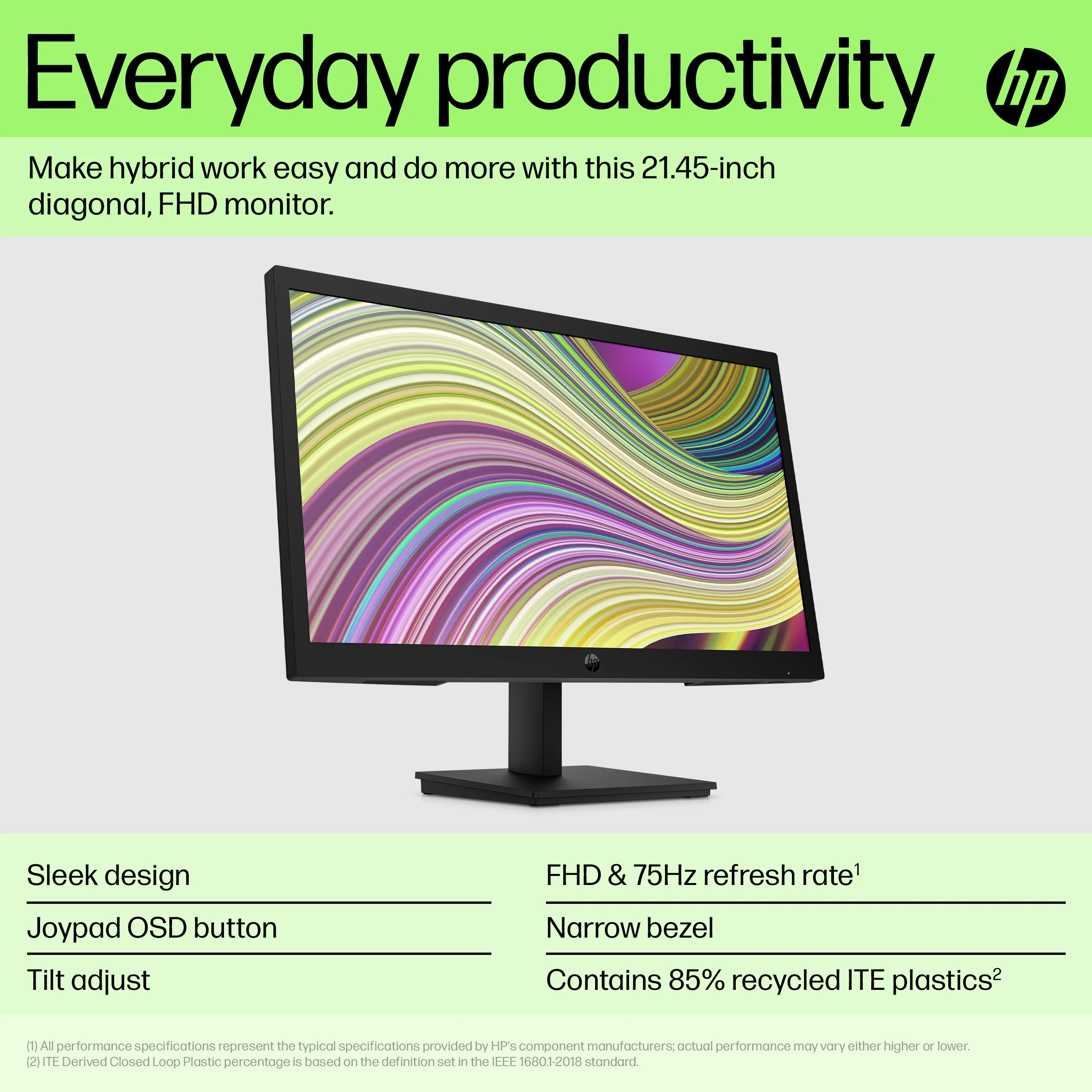 HP P22v G5 21.45" Full HD, LCD Monitor