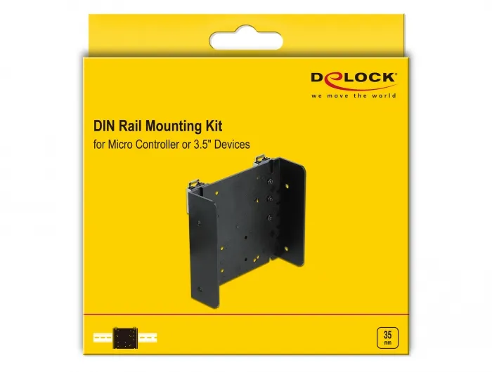 Delock DIN rail Mounting Kit for Micro Controller or 3.5? Devices