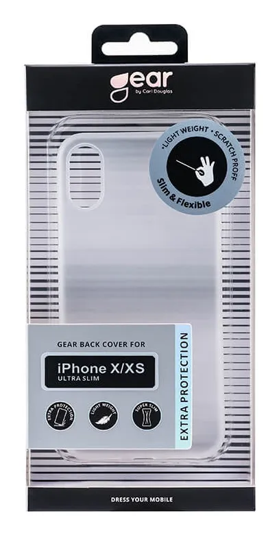 GEAR Ultra Slim, iPhone X/Xs - fodral, Transparent