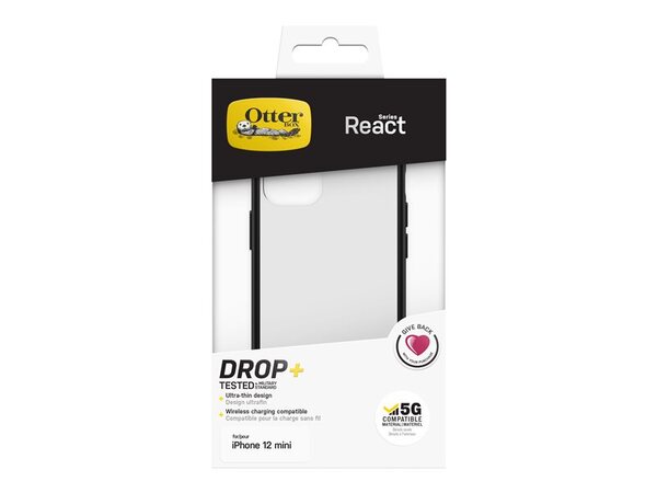 OtterBox React Series - Takakansi matkapuhelimelle - black crystal malleihin Apple iPhone 12 mini - (ei palautusoikeutta)