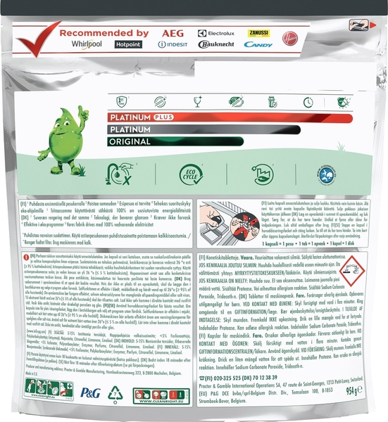 Fairy Platinum 64 Tablets All in One -Dishwasher Tablets