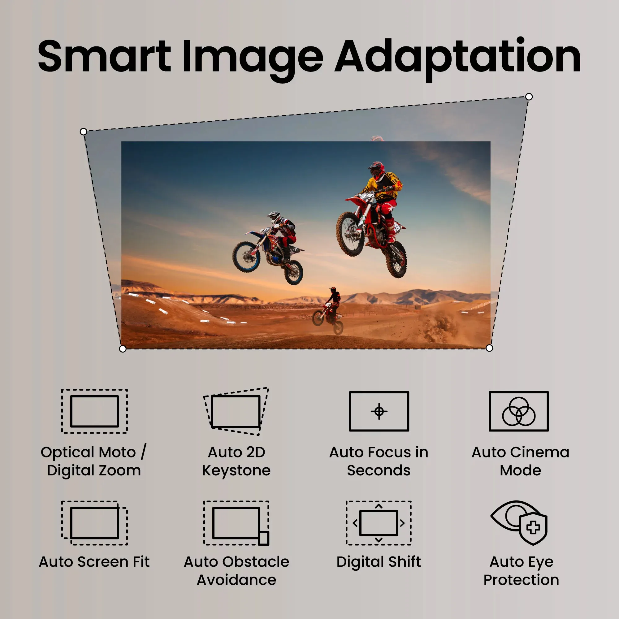 BenQ TK705i Google TV DLP 4K UHD 3000 ANSI lm -LED-projektori, harmaa