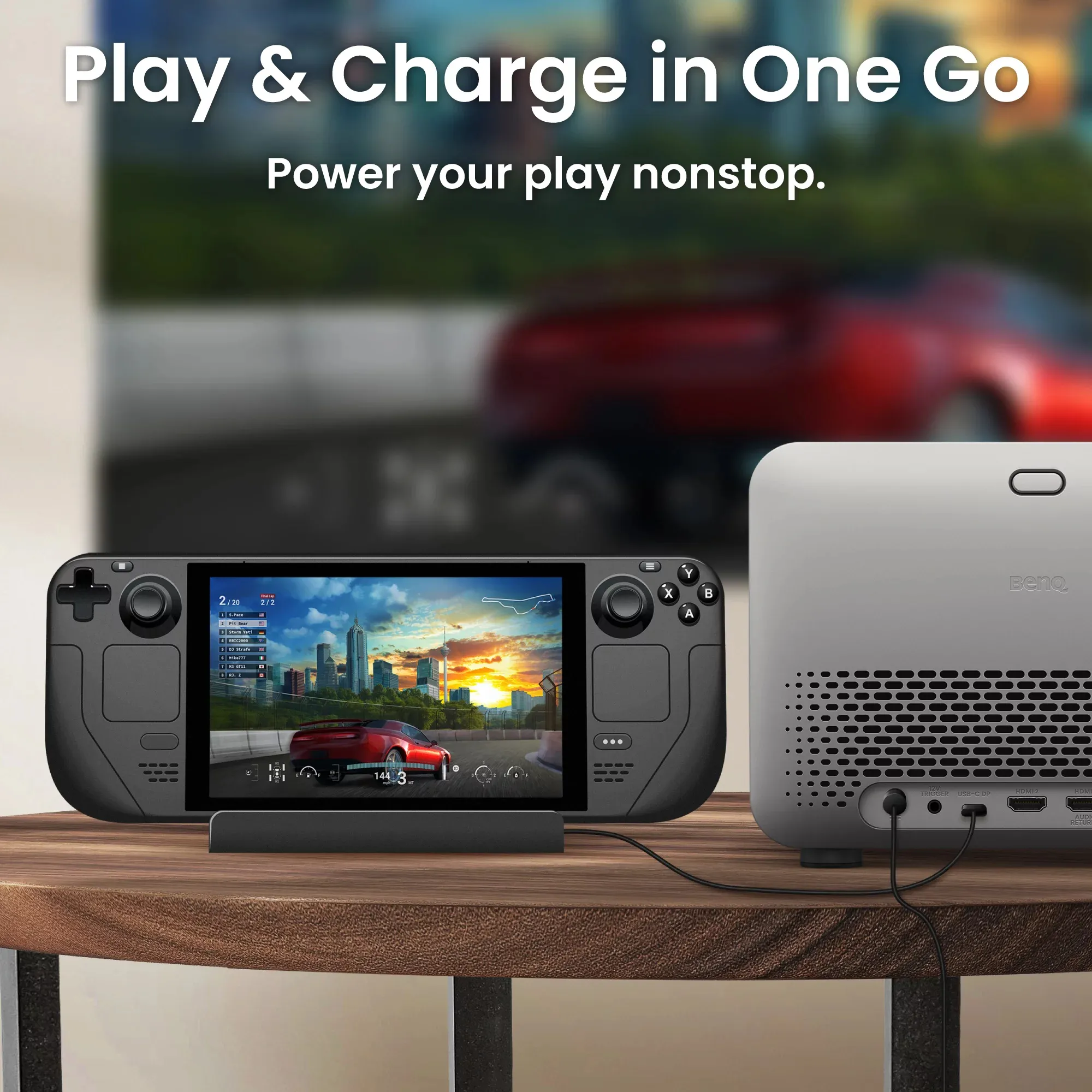 BenQ TK705i Google TV DLP 4K UHD 3000 ANSI lm -LED-projektori, harmaa