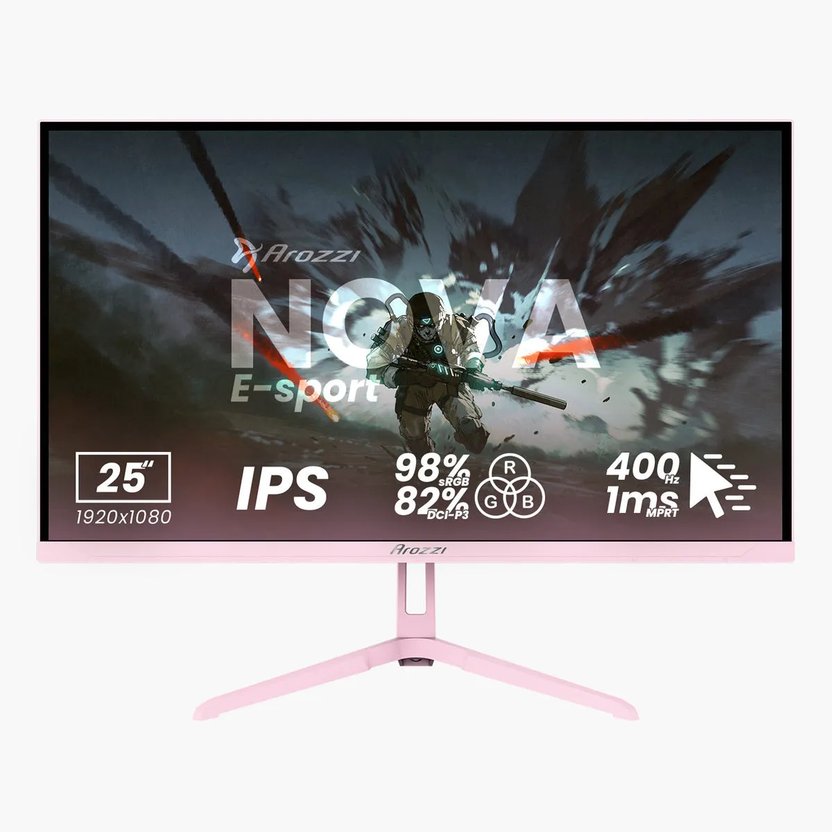 Arozzi Nova E-sport 24.5" Full HD, IPS Gaming Monitor with 400Hz