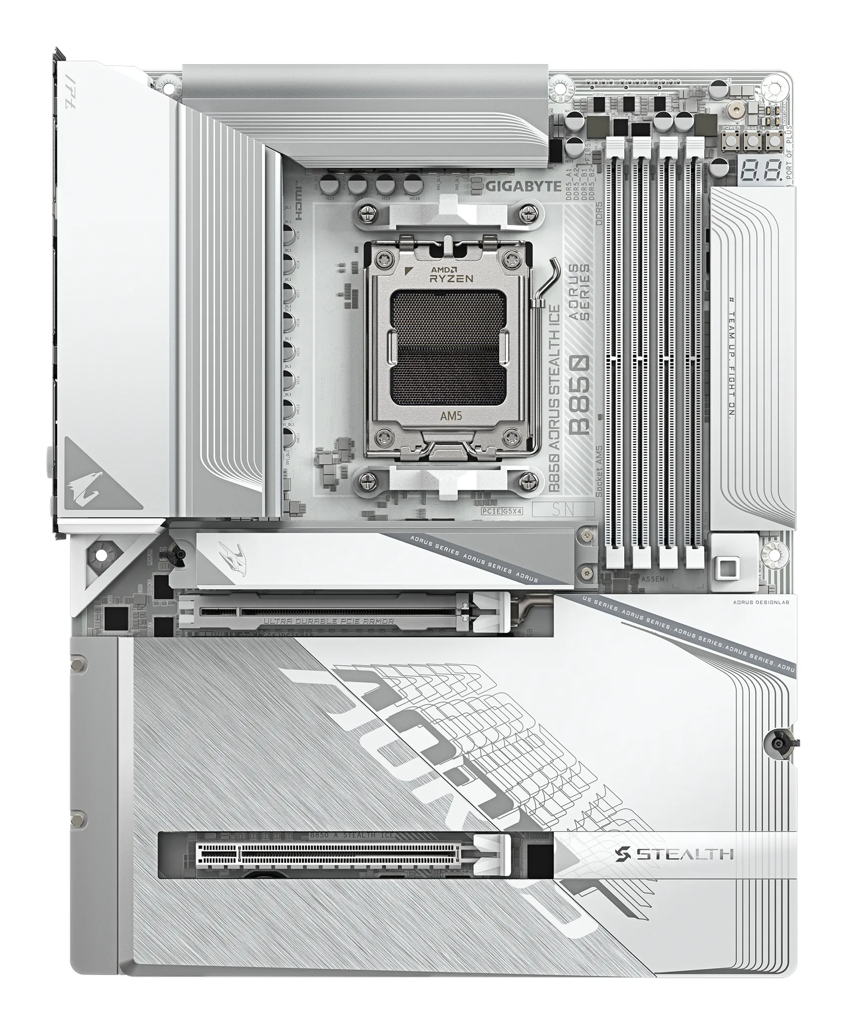 Gigabyte B850 AORUS STEALTH ICE WiFi 7 AM5 ATX moderkort