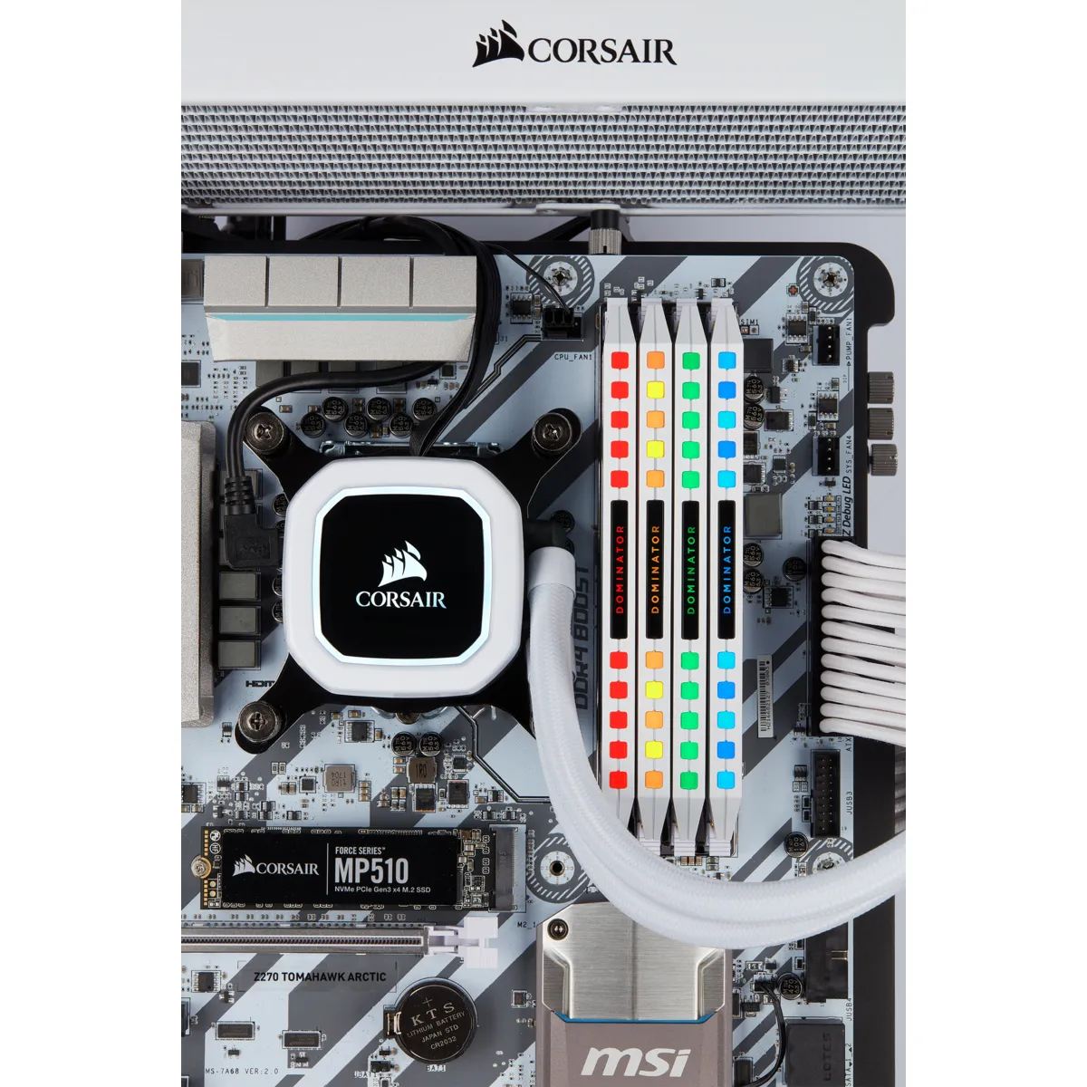 Corsair Dominator Platinum RGB 16 GB (2 x 8 GB) DDR4 3200MHz, CL16 - minne, Vit
