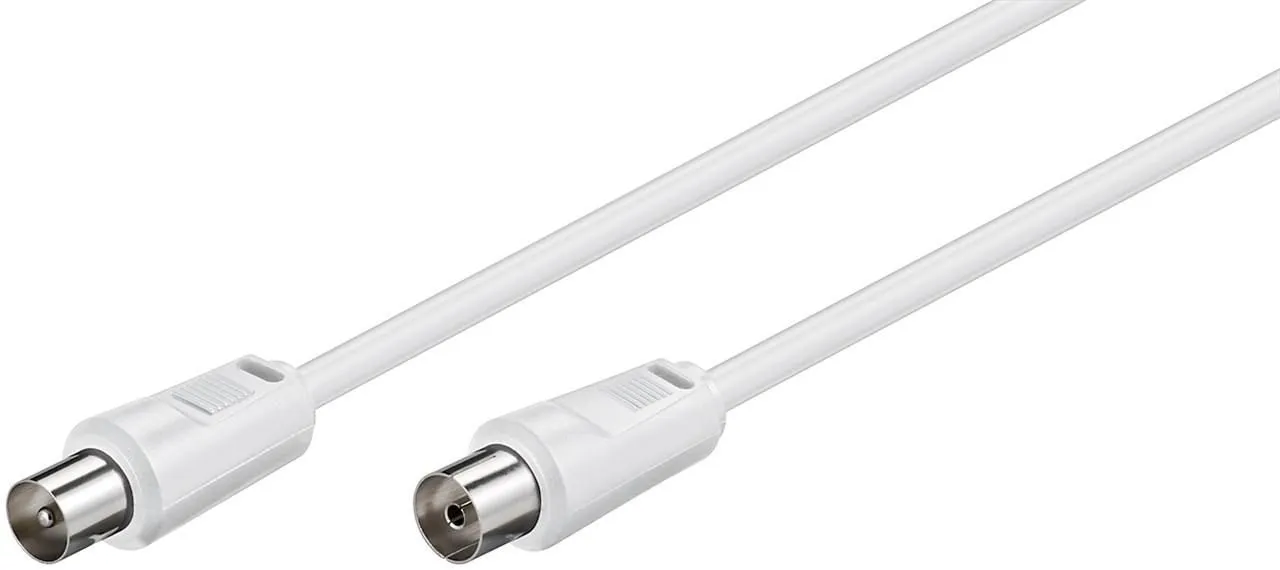 Coax M-F 2.5m White 75 Ohm