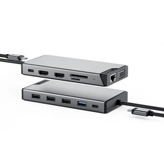 ALOGIC DV3 Universell USB-C-hubb för 3 skärmar