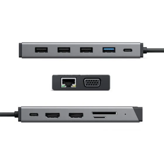 ALOGIC DV3 Universell USB-C-hubb för 3 skärmar