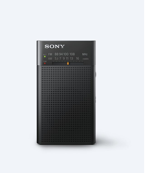 SONY ICFP27.CE7 Light Portable FM Radio with headphone socket battery powered with hand strap Vertical shape