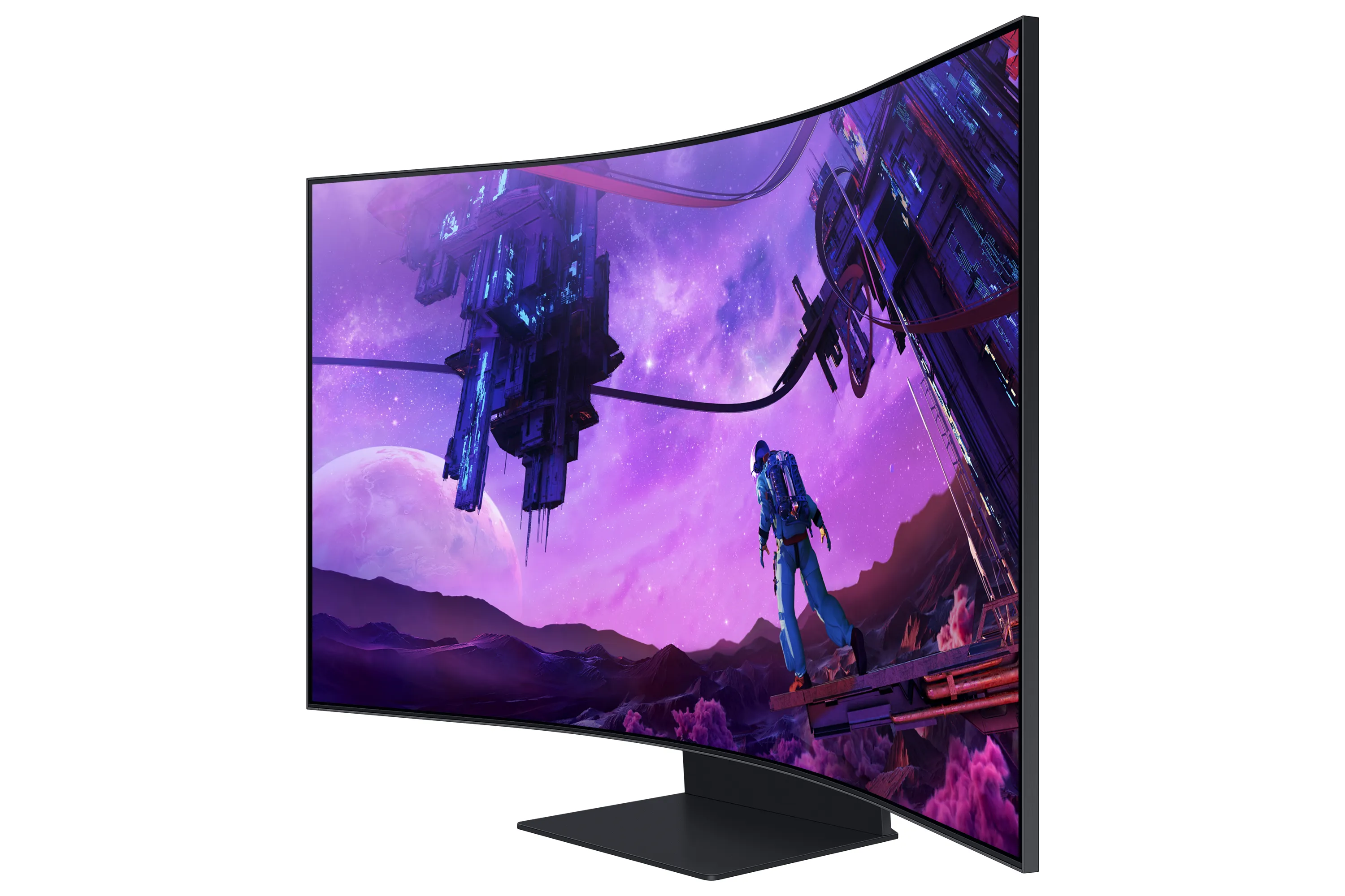 Samsung 55&quot; Odyssey ARK 4K UHD, Mini LED -kaareva pelin&auml;ytt&ouml;