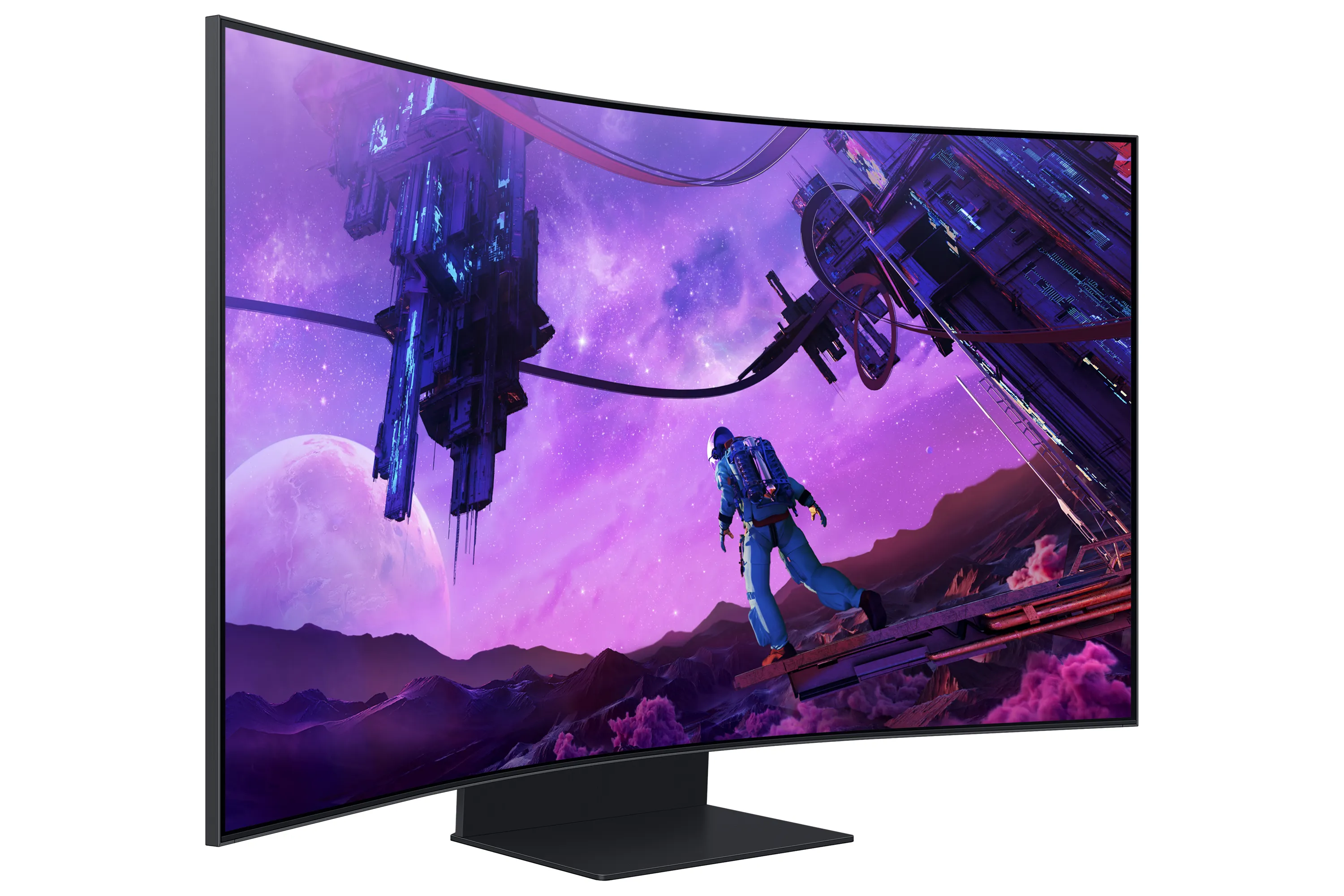 Samsung 55&quot; Odyssey ARK 4K UHD, Mini LED -kaareva pelin&auml;ytt&ouml;