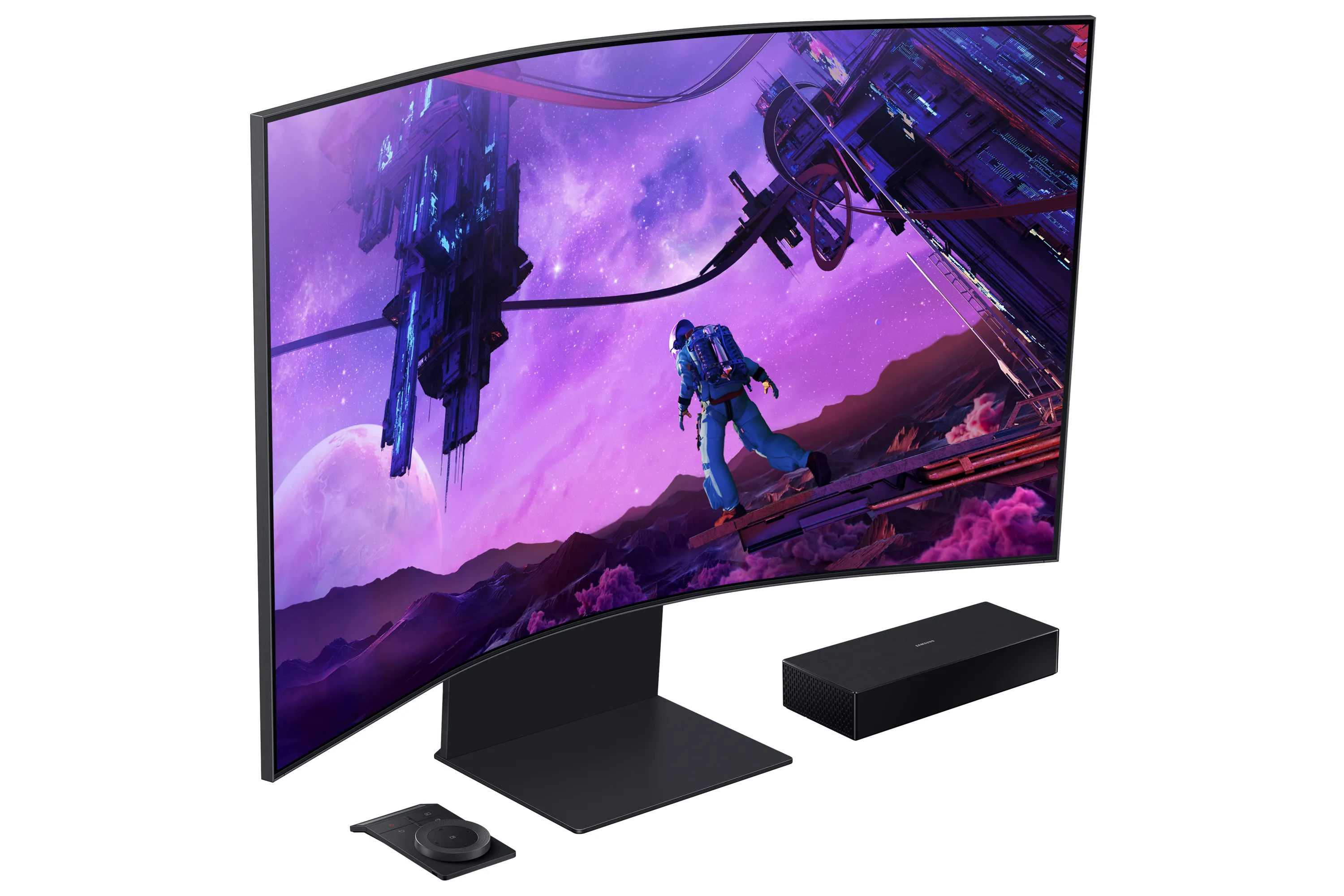 Samsung 55&quot; Odyssey ARK 4K UHD, Mini LED -kaareva pelin&auml;ytt&ouml;