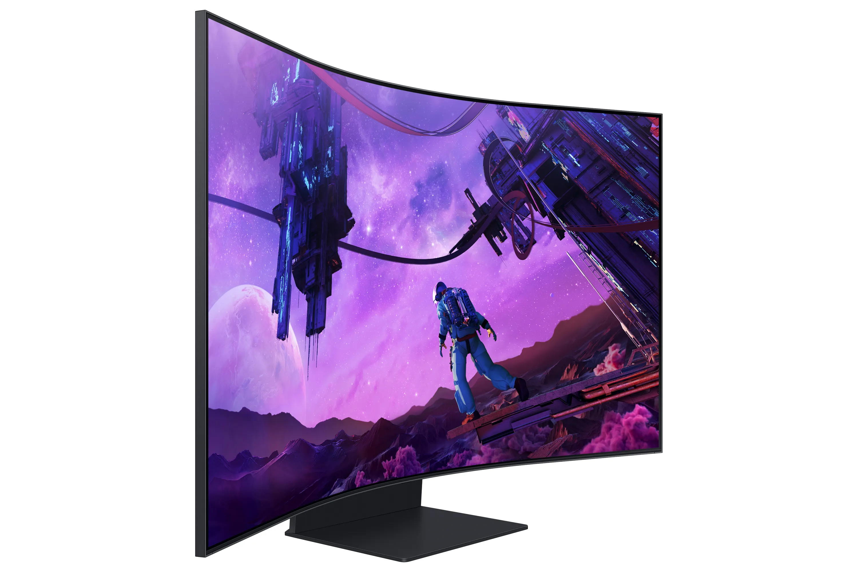 Samsung 55&quot; Odyssey ARK 4K UHD, Mini LED -kaareva pelin&auml;ytt&ouml;