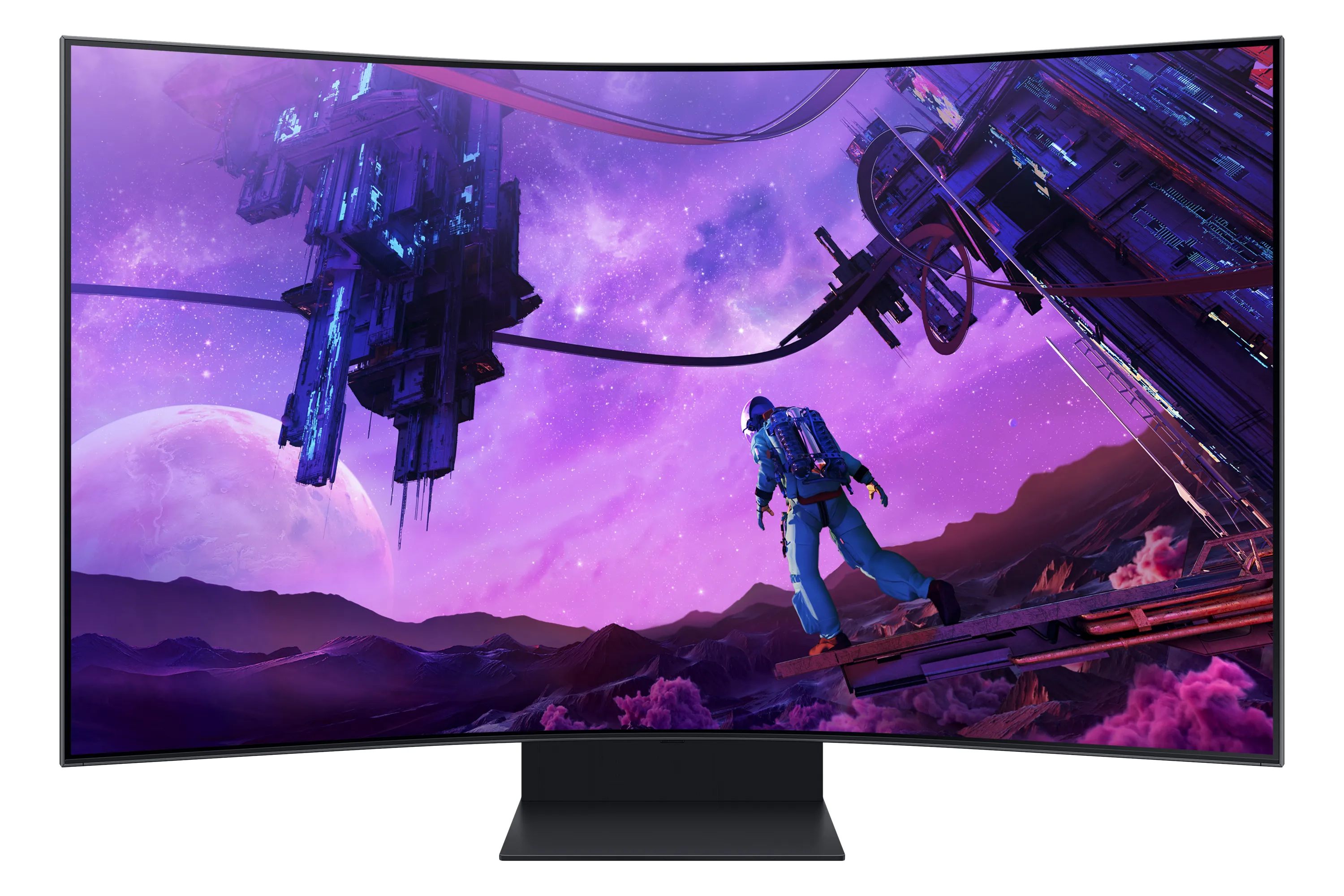 Samsung 55&quot; Odyssey ARK 4K UHD, Mini LED -kaareva pelin&auml;ytt&ouml;
