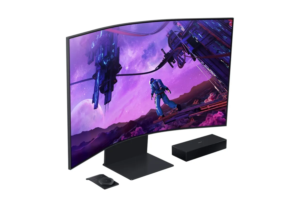 Samsung 55&quot; Odyssey ARK 4K UHD, Mini LED -kaareva pelin&auml;ytt&ouml;