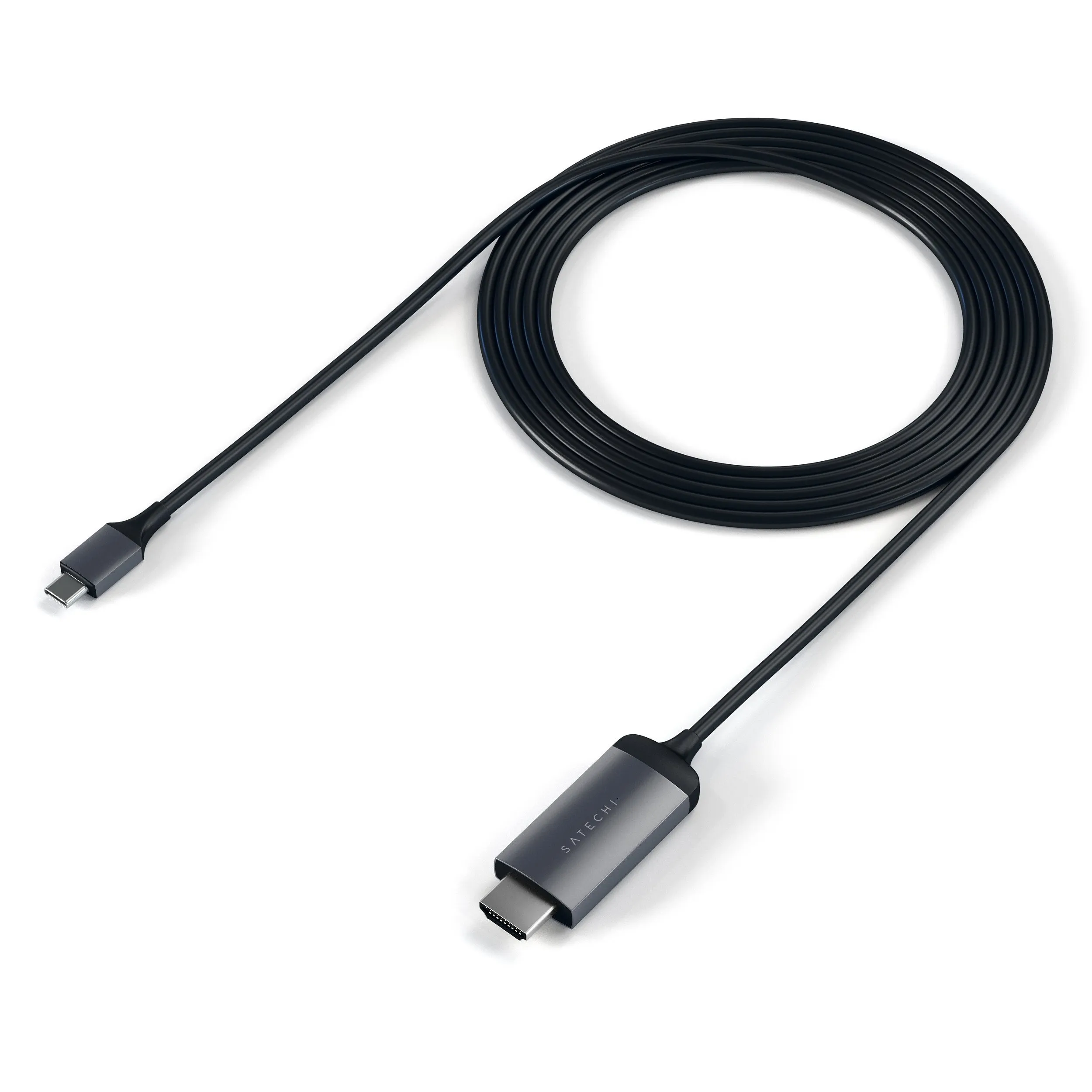 Satechi USB-C &ndash; HDMI -kaapeli, 1,8m, T&auml;htiharmaa