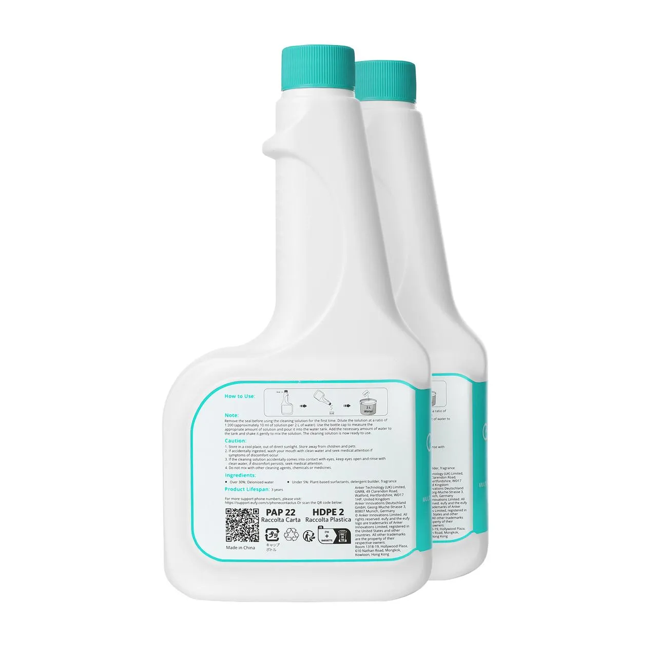 Anker Eufy lattianpuhdistusneste X9 Pro ACS & X10 Pro Omni -robotti-imureille, 473 ml, 2-pack