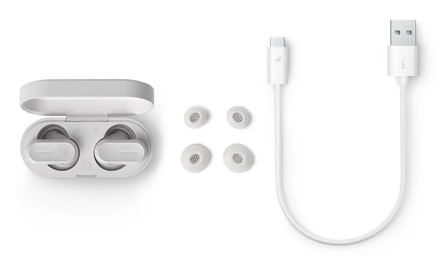 Philips 3000 Series TAT3509WT/00 Wireless Earbuds, White Philips 3000 Series TAT3509WT/00 Wireless Earbuds, White
