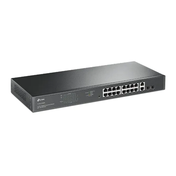 TP-Link 16-Port Gigabit PoE+ Easy Smart Switch, 16 Gigabit RJ45 Ports, 2 SFP