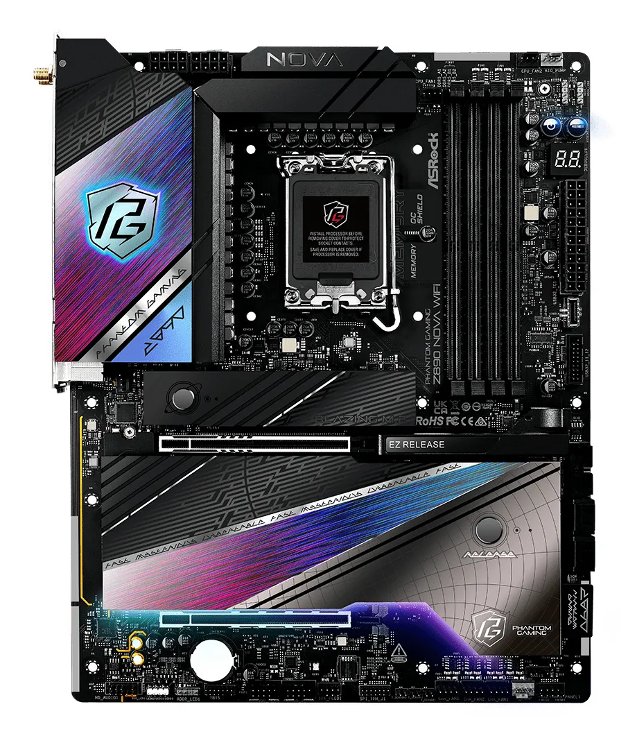 ASRock Phantom Gaming Z890 Nova WiFi 7 LGA1851 ATX - moderkort