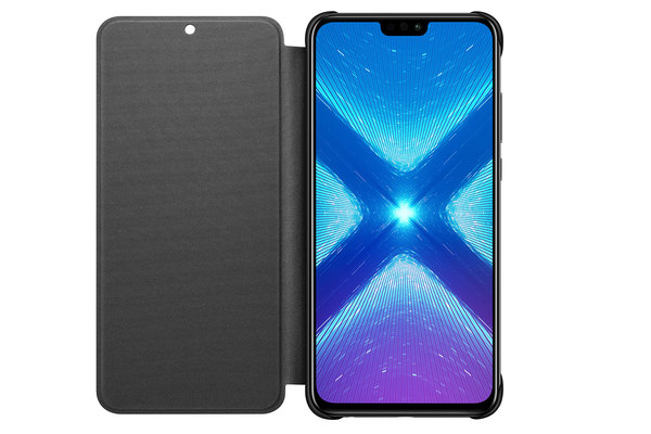 Honor 8X Pu Flip Protective Cover Black