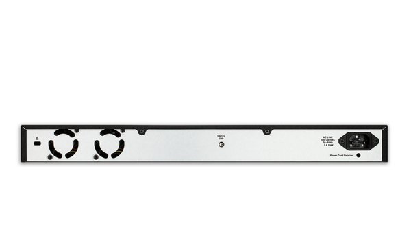 D-Link n&auml;tverksswitch, 24xRJ45, 2xSFP, PoE plus, Gigabit, svart/silver