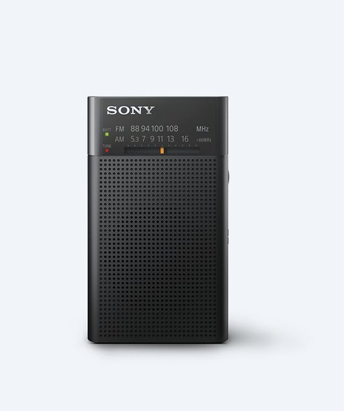 SONY ICFP27.CE7 Light Portable FM Radio with headphone socket battery powered with hand strap Vertical shape