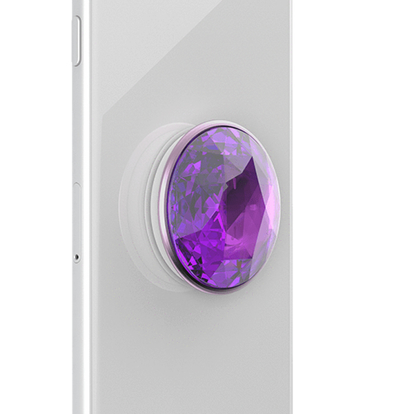 POPSOCKETS Disco Crystal Orchid Avtagbart Grip med St&auml;llfunktion Premium