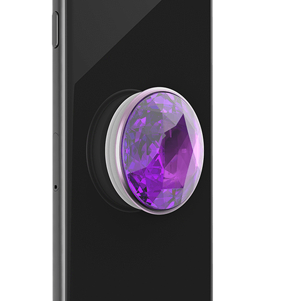 POPSOCKETS Disco Crystal Orchid Avtagbart Grip med St&auml;llfunktion Premium