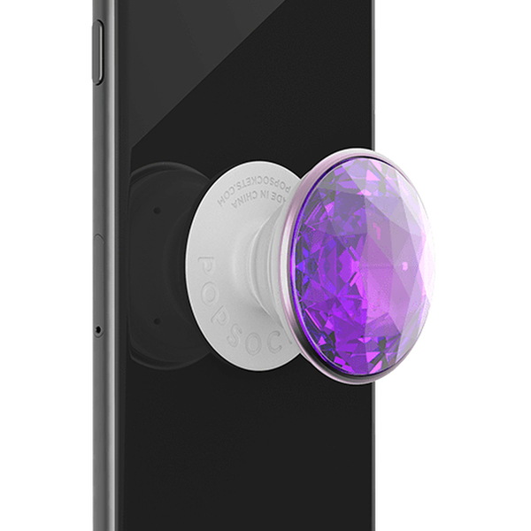 POPSOCKETS Disco Crystal Orchid Avtagbart Grip med St&auml;llfunktion Premium